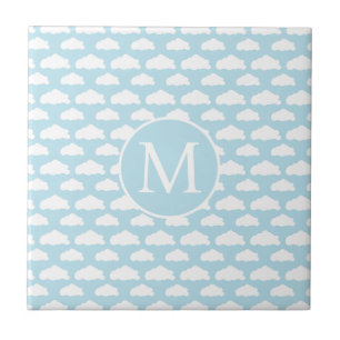 Whimsical Clouds Pattern  Tile