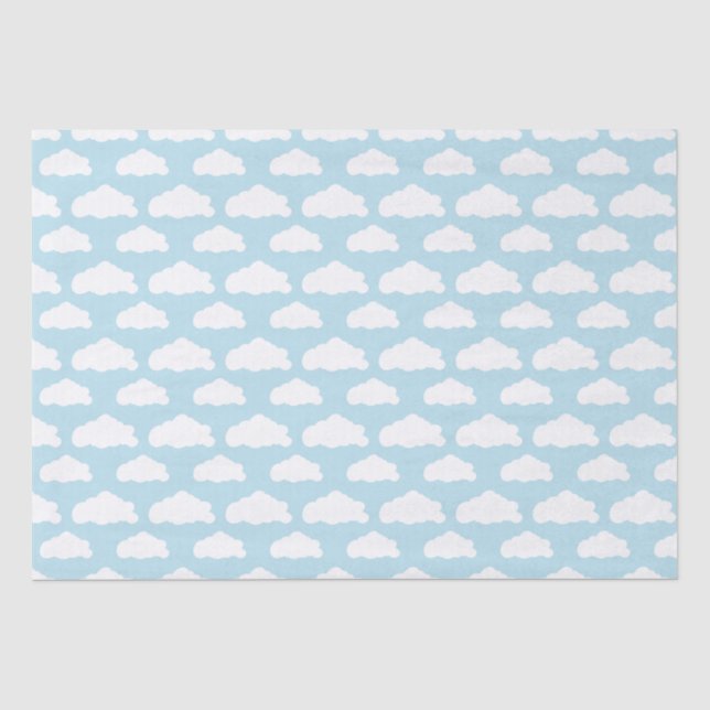 Whimsical Clouds Pattern  Tissue Paper (Front)