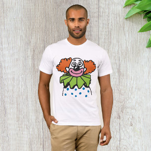 Whimsical Clown Character with Orange Hair T-Shirt