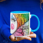 Whimsical Clown Painting Colourful Rainbow Sparkle Mug<br><div class="desc">This whimsical mug is designed using my original colourful,  rainbow hued clown (or mime) art featuring quirky doodles on a red,  orange,  pink,  blue,  yellow,  and green design that reminds you to sparkle!</div>