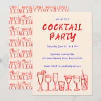 Whimsical Cocktail Drinks Custom Birthday Party