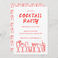 Whimsical Cocktail Drinks Custom Birthday Party