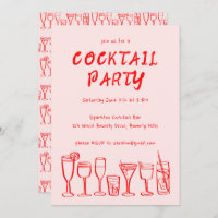 Whimsical Cocktail Drinks Custom Birthday Party