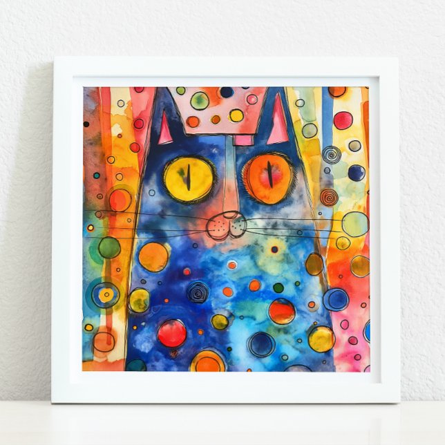 WHIMSICAL COLORFUL CAT POSTER (WHIMSICAL COLORFUL CAT POSTER)