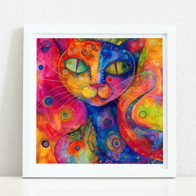 WHIMSICAL COLORFUL CAT POSTER (WHIMSICAL COLORFUL CAT POSTER)