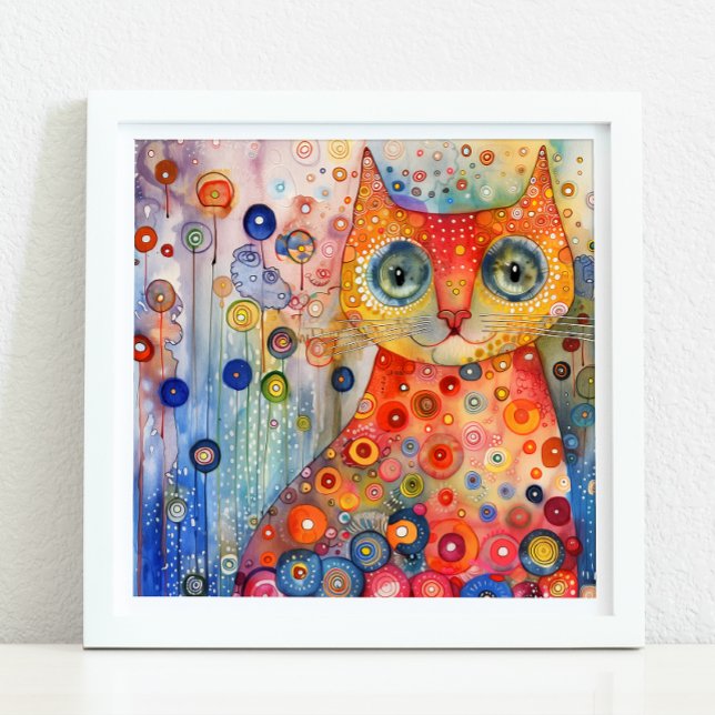 WHIMSICAL COLORFUL CAT POSTER (WHIMSICAL COLORFUL CAT POSTER)