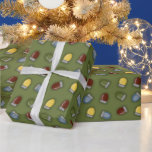 Whimsical Coloured Christmas Lights Holiday  Wrapp Wrapping Paper<br><div class="desc">Whimsical Coloured Christmas Lights Holiday Wrapping Paper - features old fashioned holiday lights in a gorgeous,  primitive country colour palette. Perfect for your Christmas gift wrapping!</div>