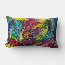 Whimsical Colourful Flower Garden Original Artwork