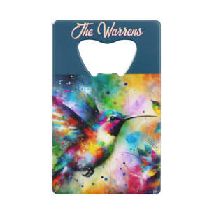 Whimsical Colourful Hummingbird Bird Personalised