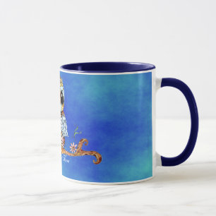 Whimsical Colourful Owl Customisable Coffee Mug