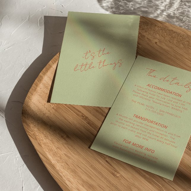 Whimsical colourful Retro Modern Wedding Details Enclosure Card (Creator Uploaded)