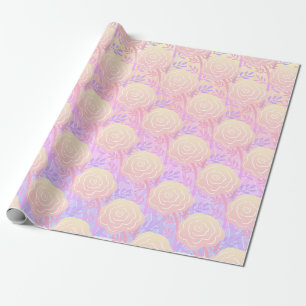 Whimsical Colourful Roses 2 Wrapping Paper