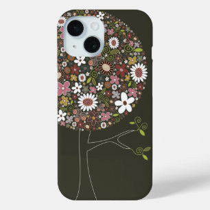 Whimsical Colourful Spring Flowers Pop Tree Nature iPhone 15 Case