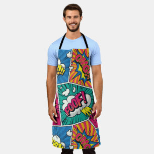 Whimsical Comic Explosion - Vibrant Pop Art Apron