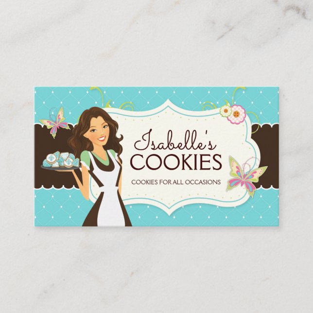 Whimsical Cookie Bakery Business Card (Front)