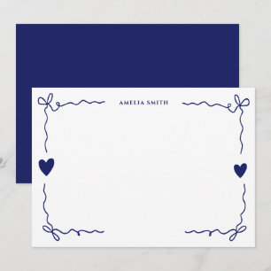 whimsical coquette ribbon frame card