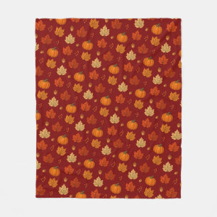 Whimsical cosy Fall  Fleece Blanket