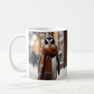 Whimsical Cosy Penguin Snowy Winter Coffee Mug