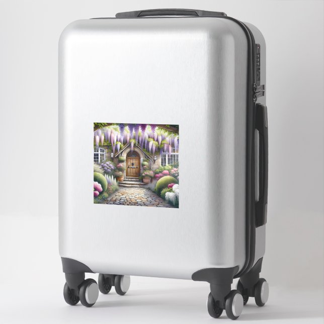 Whimsical Cottage Garden Pathway (Suitcase)