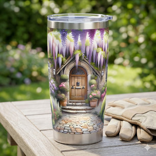 Whimsical Cottage Garden Pathway Insulated Tumbler