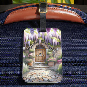 Whimsical Cottage Garden Pathway Luggage Tag