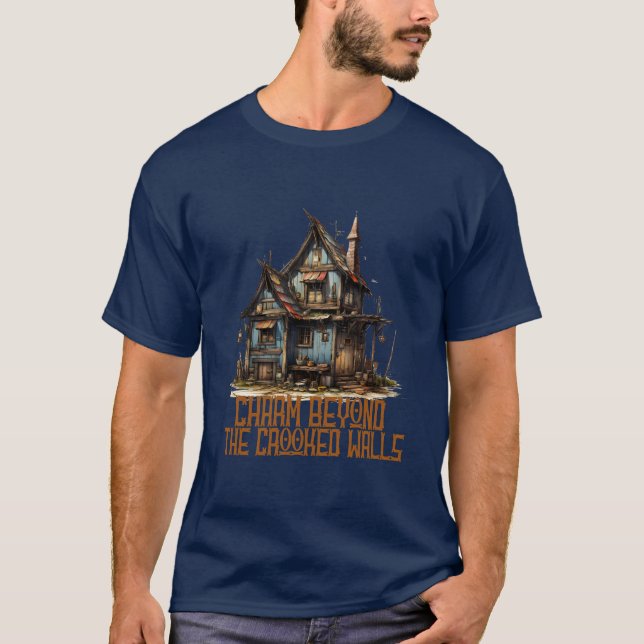 Whimsical Cottage Illustration gift idea  T-Shirt (Front)