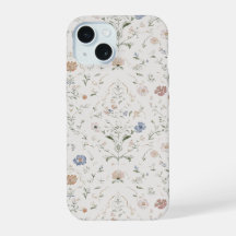 Whimsical Cottagecore Beige Watercolor Floral