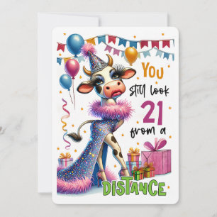 Whimsical Cow Birthday Card