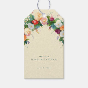 Whimsical Cream Floral Arch Gift Tags