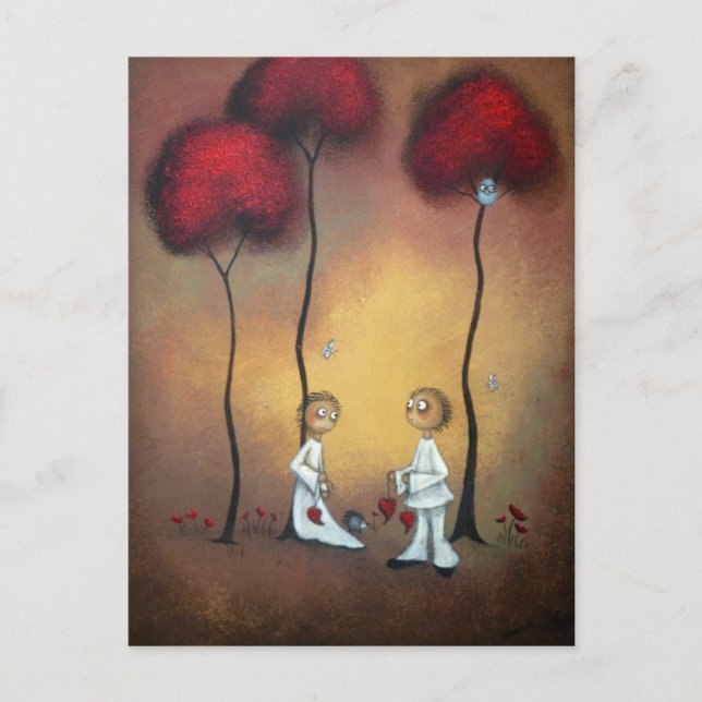 Whimsical Creeper Art Postcard Friends (Front)
