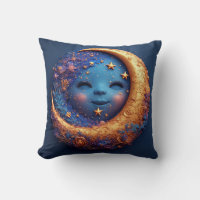 Whimsical Crescent Moon with a Smiling Face