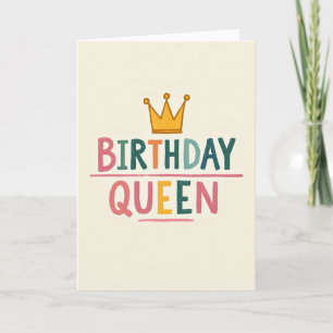 Whimsical Crown Birthday Card