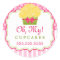 Whimsical Cupcake Bakery Box Seals