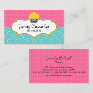 Whimsical Cupcake Baking Business Card