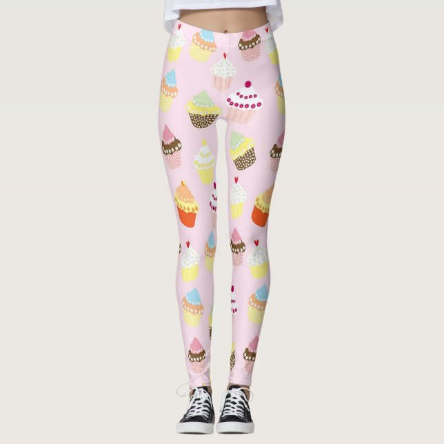 Whimsical Cupcake Leggings (Front)