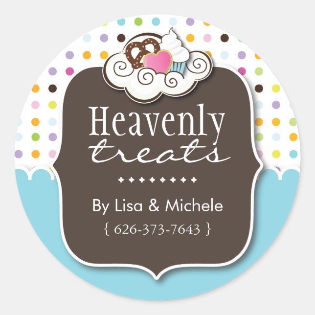 Whimsical Cupcake Stickers (Front)