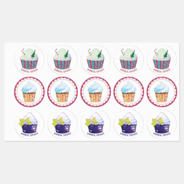 Whimsical Cupcakes Business Product (Sheet)