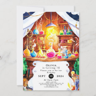 Whimsical Custom Kids' Scientist Birthday Invitation