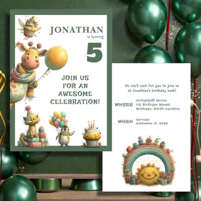 Whimsical Custom Personalized Birthday Invitation (Creator Uploaded)