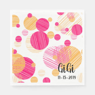 Whimsical custom Polka-Dot Pattern Napkin