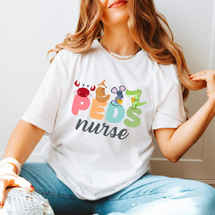 Whimsical Cute animals design for Pediatric nurses T-Shirt