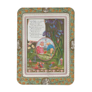 Whimsical Cute Antique Valentine, Kate Greenway Magnet