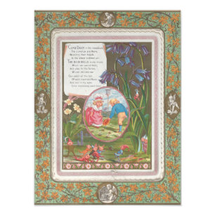 Whimsical Cute Antique Valentine, Kate Greenway Photo Print