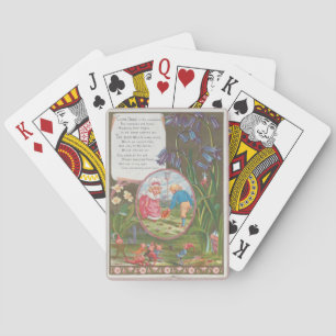 Whimsical Cute Antique Valentine, Kate Greenway Playing Cards