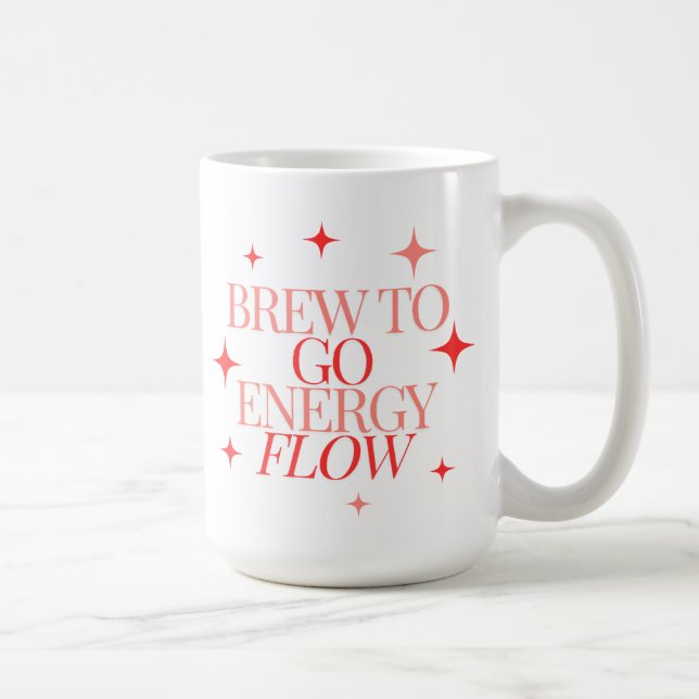 Whimsical Cute Brew To Go Energy Flow Coffee Mug (Right)