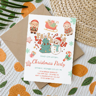 Whimsical Cute Christmas Party Invitation
