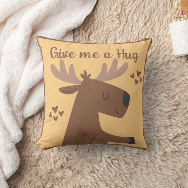 Whimsical cute deer personalised quote cushion (Blanket)