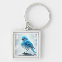 *~* Whimsical Cute Detailed Blue Bird AP54 Art