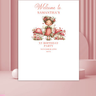 Whimsical Cute Fairy 3rd Birthday Tapestry