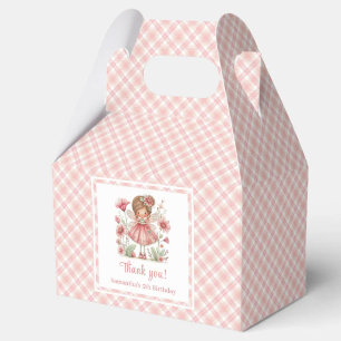 Whimsical Cute Fairy Blush Floral Girl Birthday  Favour Box